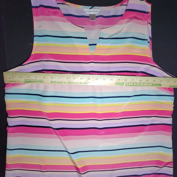 Christopher & Banks Womens Multicolored Striped Tank Top Size XL - Picture 9 of 12